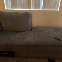 A Grey Couch Hooks Together  In A L Shape Great Condition       