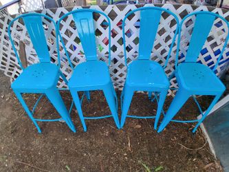 Blue teal barstools