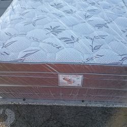 Brand new queen size pillowtop mattress included box spring free delivery depends on location
