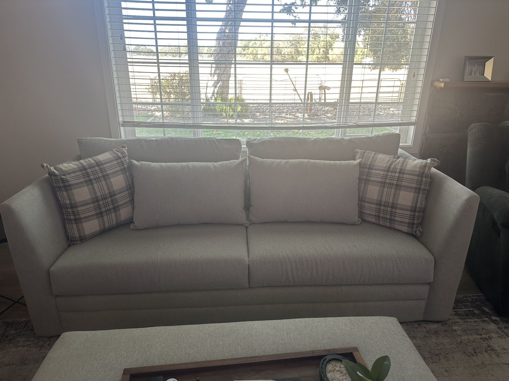 Couch And Large Ottoman