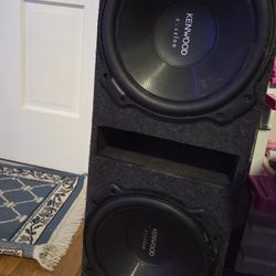Two 12-in Kenwood Subwoofers In box