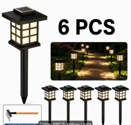 6pcs Solar Outdoor Lights, IP55, 6-8 Hours Illumination, Landscape Spotlight, Suitable for Courtyard, Path, Driveway, Pool And Terrace.