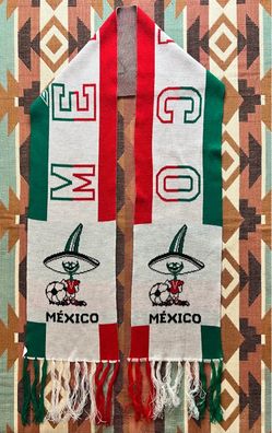Mexico 1986 World Cup Pique Mascot Soccer Scarf Green White Red