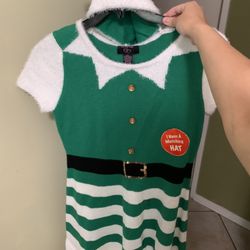 Girl’s Christmas Dress With Hat