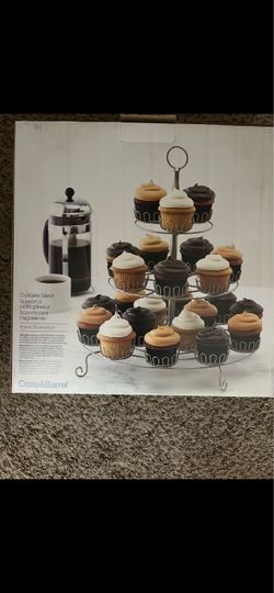 Crate & Barrel 3-Tier Cupcake Stand