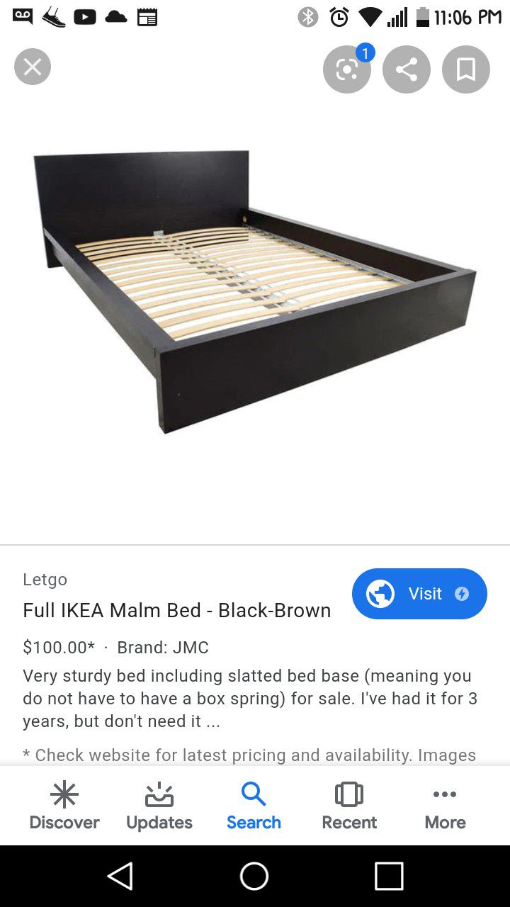 Ikea MALM queen bed frame