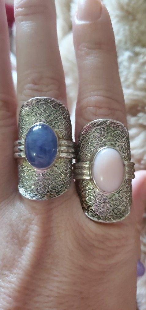 Sterling Silver Real Gem India Rings
