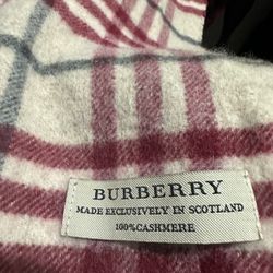 Burberry Cashmere Pink Scarf 