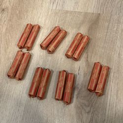 $7 in Copper penny rolls - unsearched