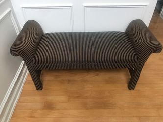 Black and Gold Fabric Bench