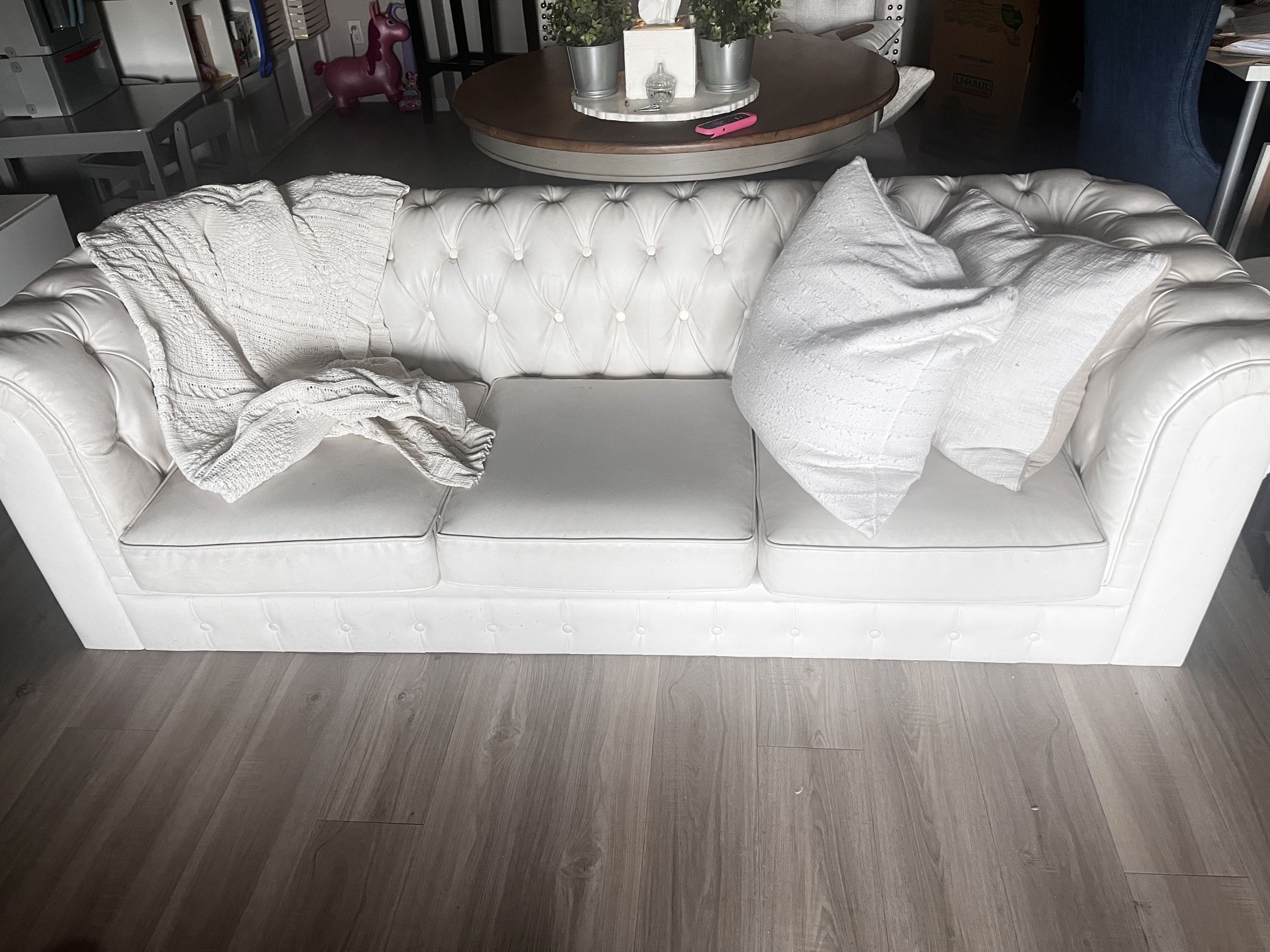 White Leather Couch (3 seater)