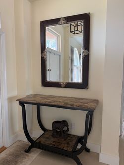Entryway/console table + mirror