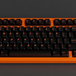Jris75 Orange&Black custom mechanical keyboard by Mykeyclub