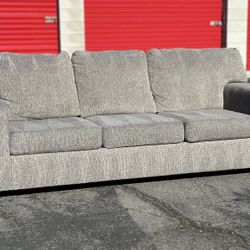 Large Neutral Gray Couch Sofa Sectional (Delivery Available)