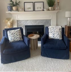 Set of 2 World Market Swivel Chairs (Marshfield)