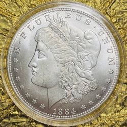 1884-CC MORGAN SILVER DOLLAR 