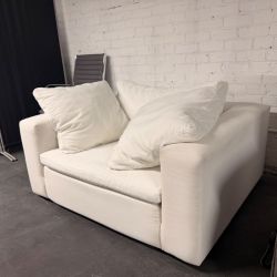Delivery Available White single piece chair