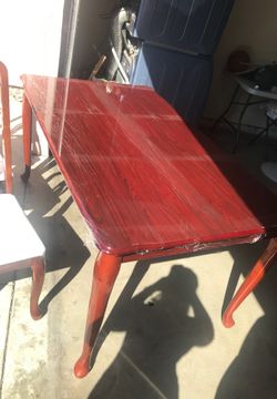 Kitchen table wood (red wood)