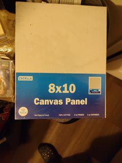 8x10 White Canvas Panels 12 Pack