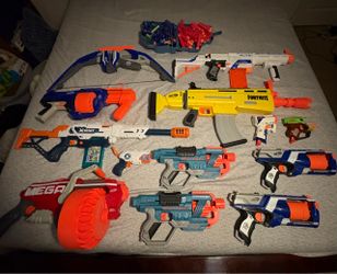 Nerf Gun Lot with Darts – 12+ Blasters
