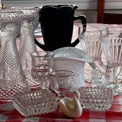 Lot Vintage Glassware,Fenton,Avon& More
