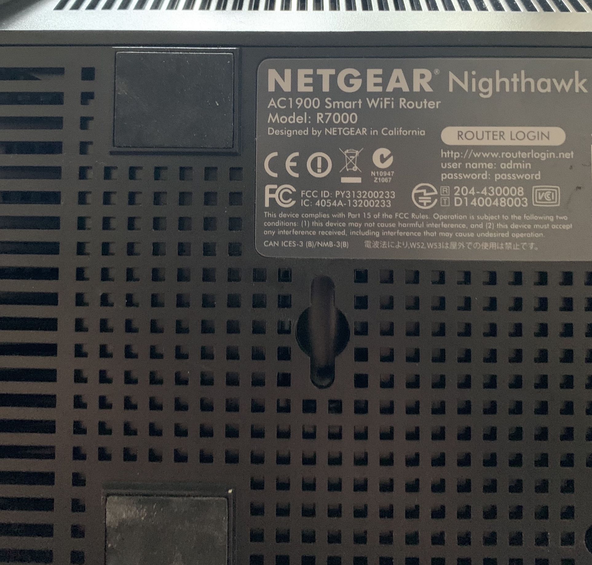 Netgear Nighthawk R7000 Wireless Router
