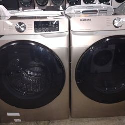 SAMSUNG SET WASHER SND GAS DRYER FRONT LOAD