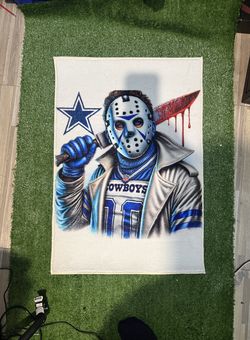 Dallas Cowboys Jason Mask Graphic Rug / Wall Decor