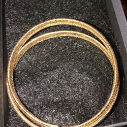 2 Bracelet Alastic 14k Gold Real 100%