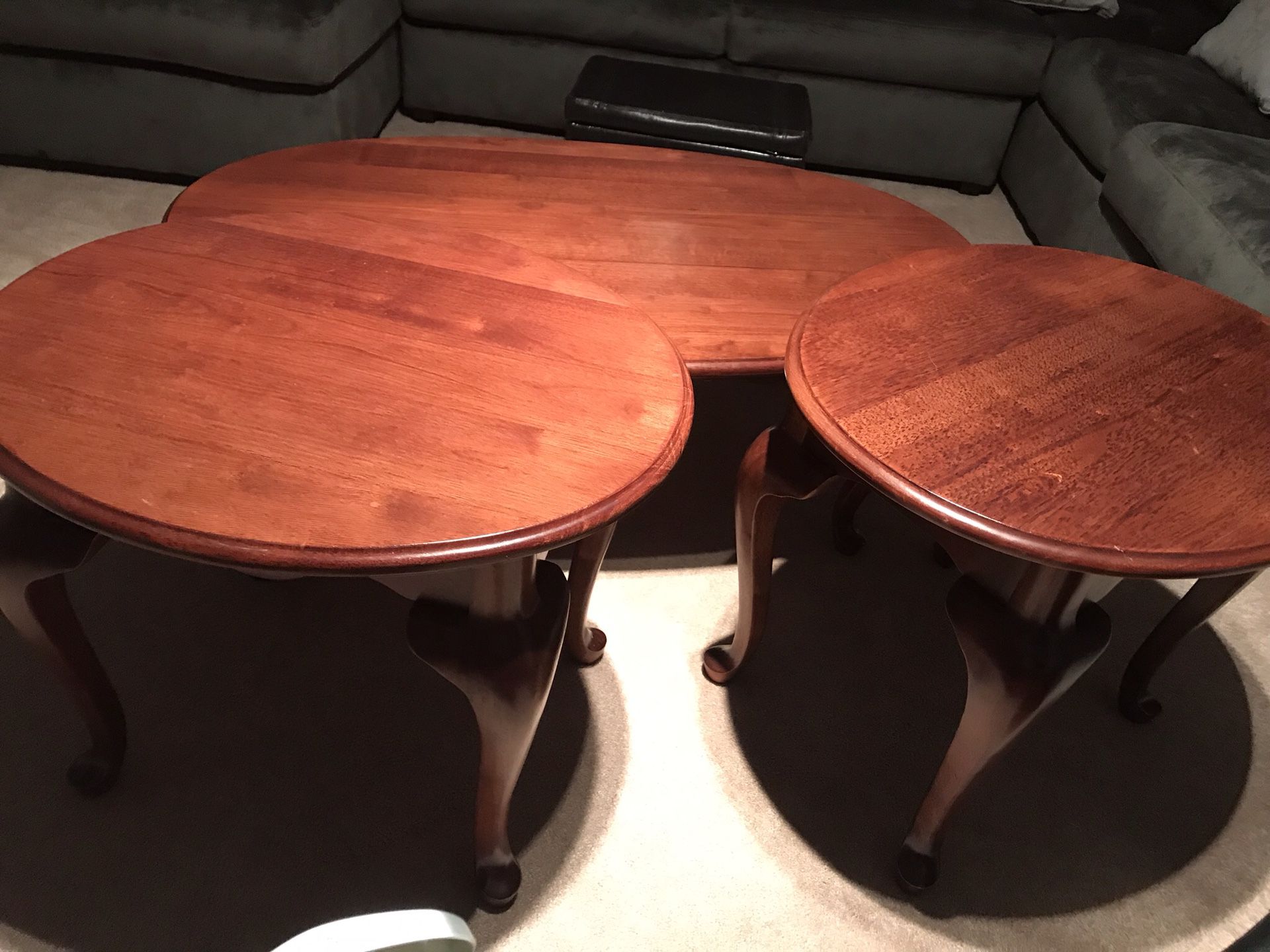 Wooden coffee table with two sides