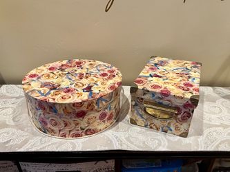 Pretty Set of Decorative Storage Boxes