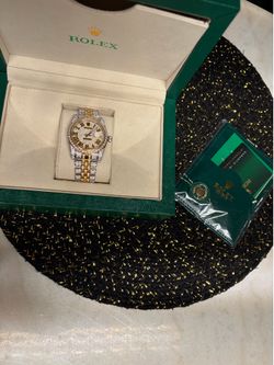 Rolex Datejust 36mm Two-Tone Diamond Dial/Bezel Automatic Roman w/Box