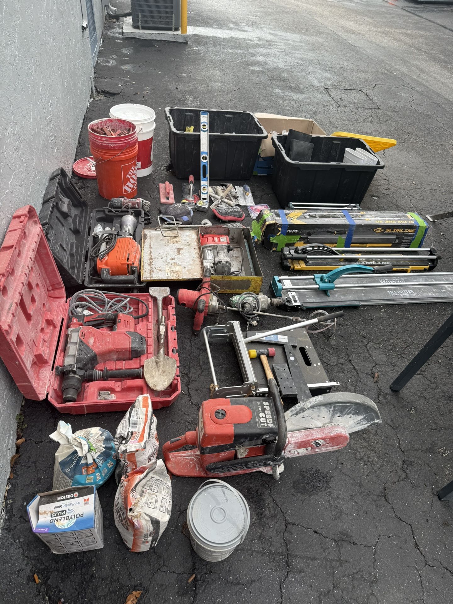 Wet Tile Cutters, Rotary Hammers.