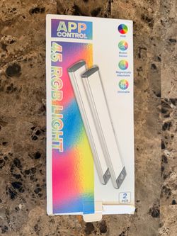 2-Pack 15” RGB Motion Sensor Lights – App Contro