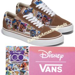VANS x Old Skool Disney 100th Anniversary Unisex Sneakers with Scrapbook M5/W6.5 New