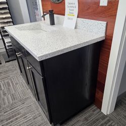 Vanity Cabinet With Custom Corian Sink