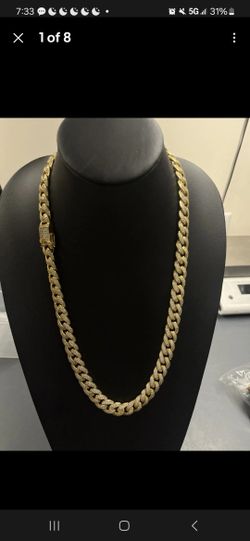 14k Gold Plated 14mm ICED OUT Cuban Link 