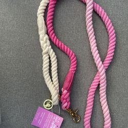Pink Papyrus Pink Maggie Rope Dog Leash 6ft