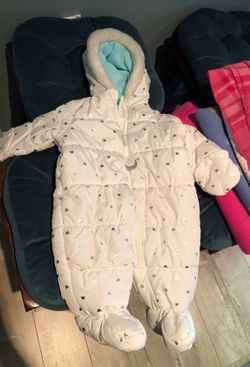 White baby Winter Onesie 3-6 months NEW with tags