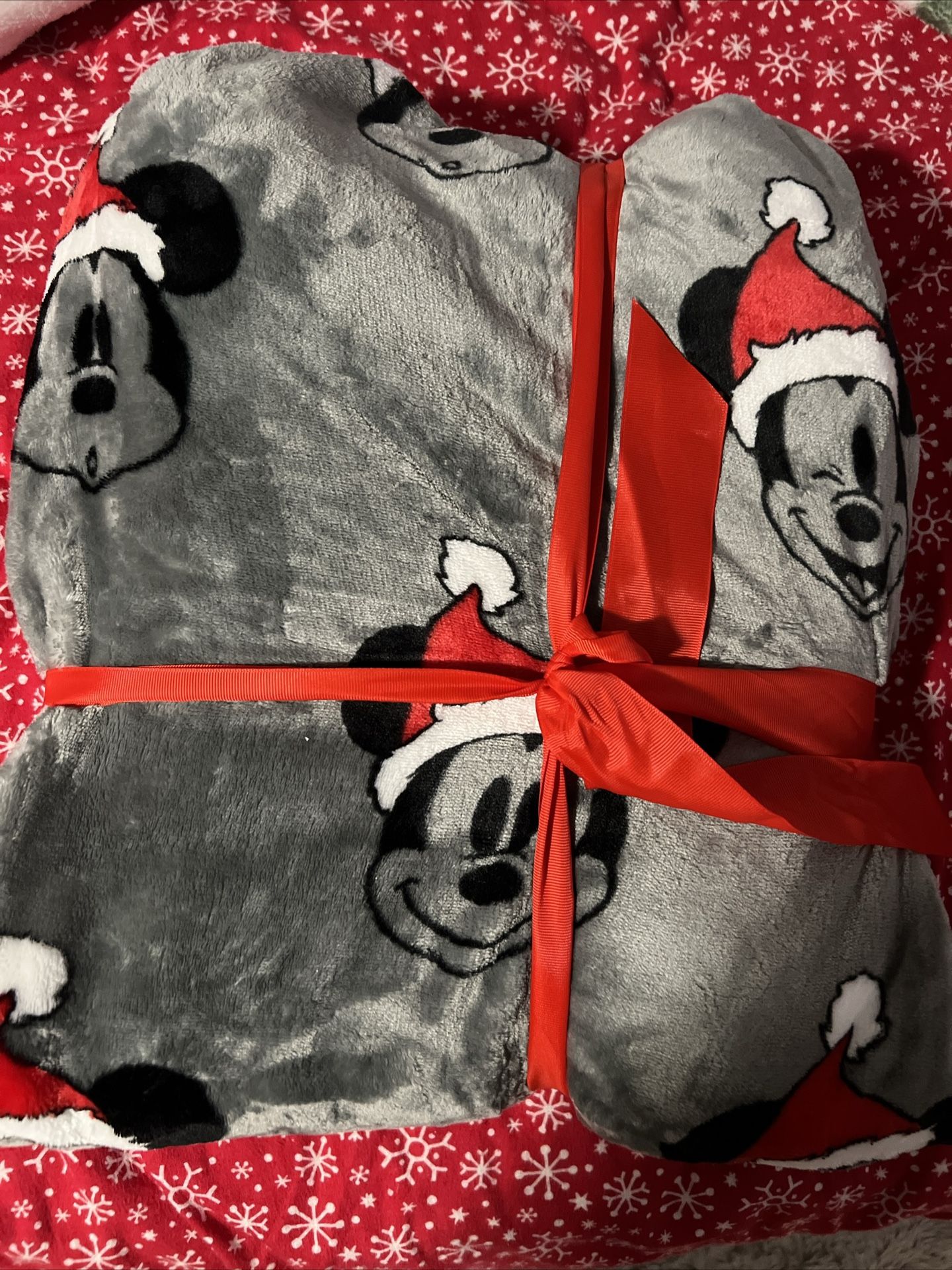 Disney Christmas Mickey Mouse Twin Plush Blanket 60" X 90" 🎄 As Seen On TikTok