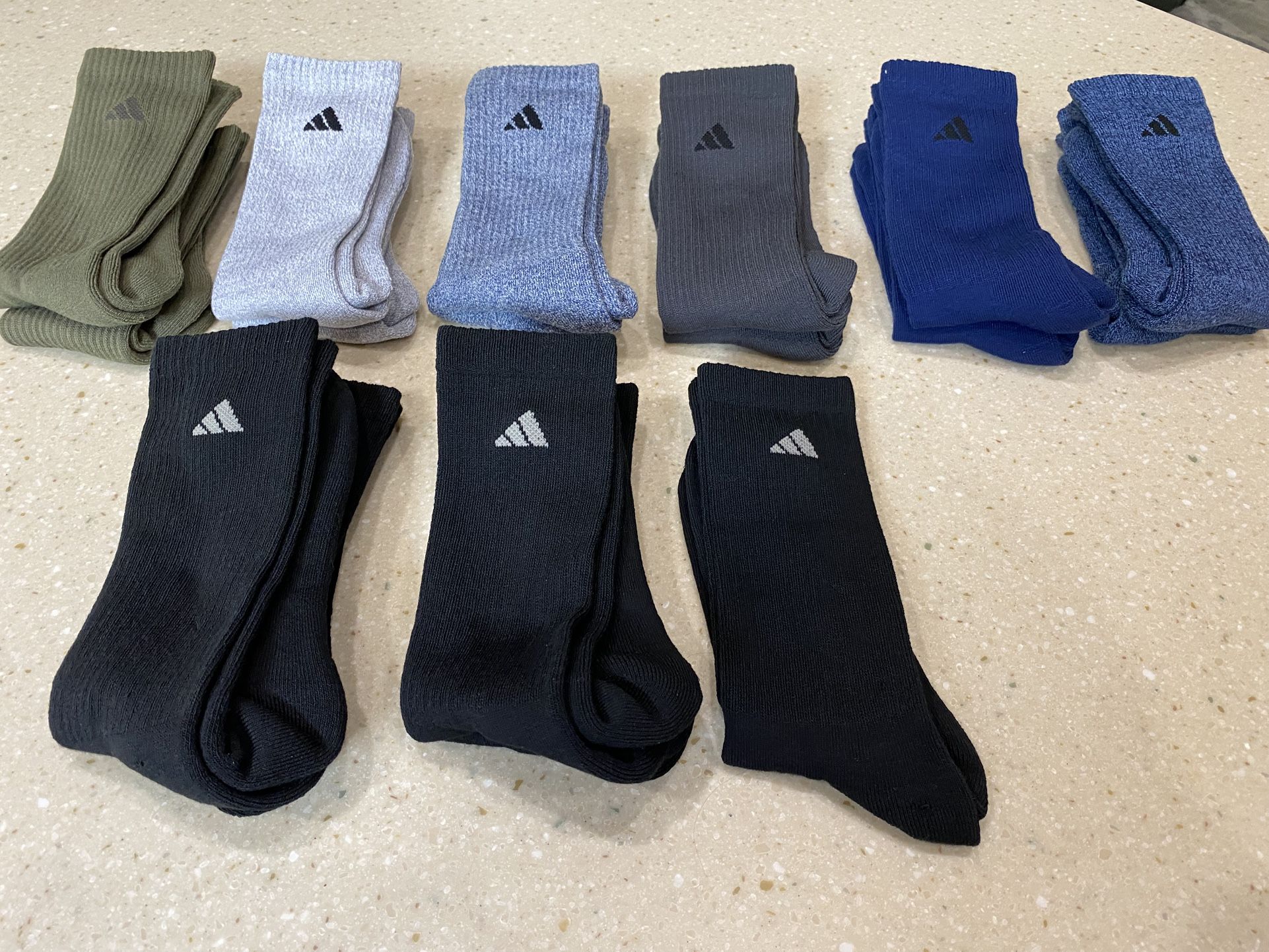 Adidas’s Men’s Sock Size 8- 12 New Never Worn 17 Pairs