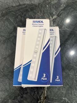 Hakol Motion Sensor Closet Lights 3-Pack - New in Box (5 available)