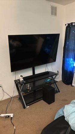 TV 65 Vizio and TV stand