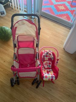 Double stroller with car seat