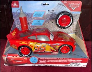 Disney Parks Pixar Cars Lightning McQueen Bubble Remote Control Car