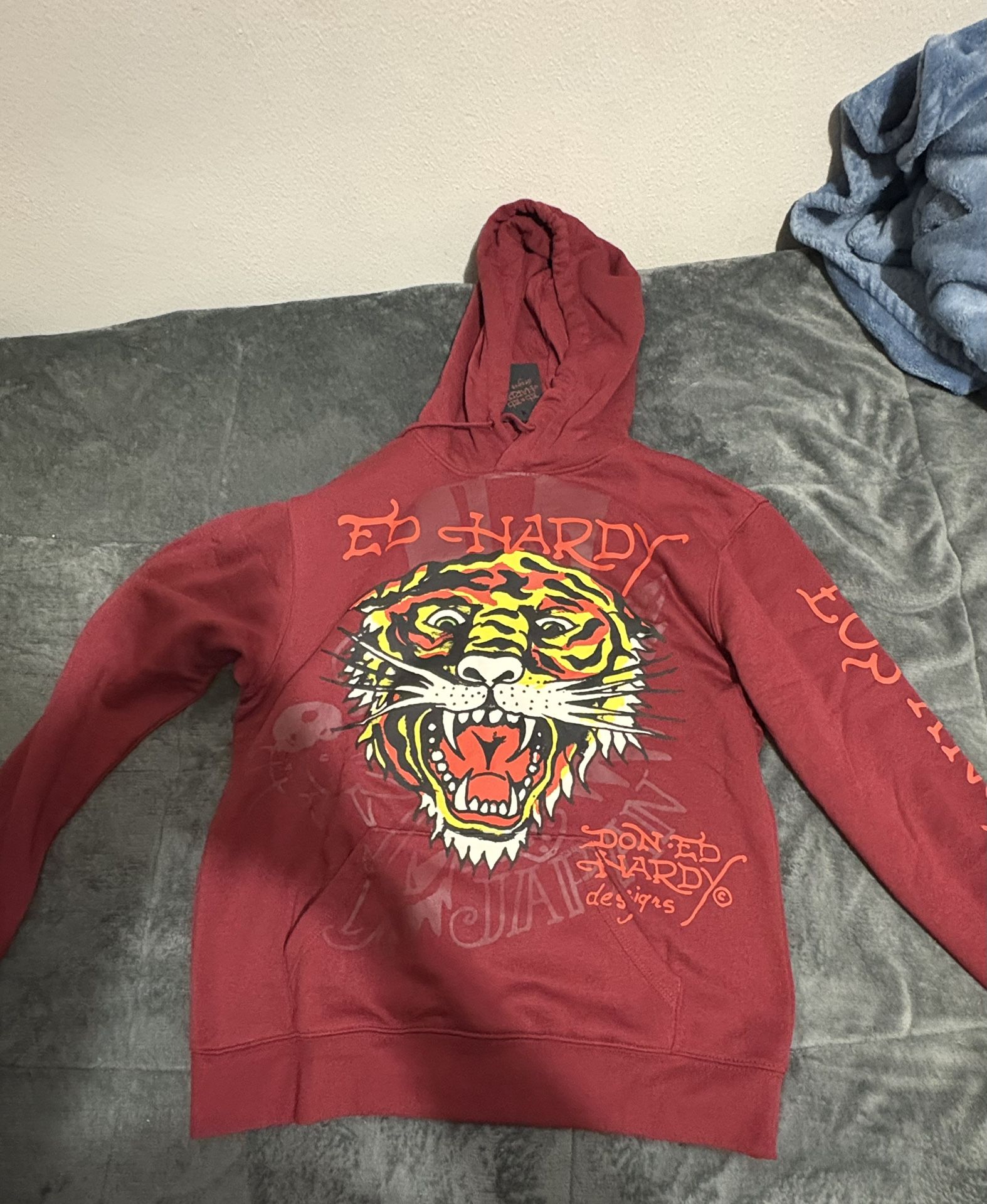 Red Ed Hardy dragon hoodie