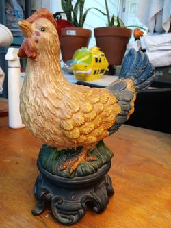 Antique Rooster Pedestal Base