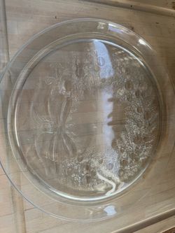 Glass circular tray- Christmas theme