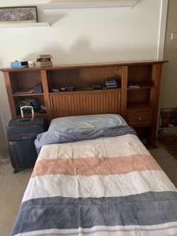 Twin Bed Wood Headboard Footboard