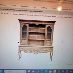 Antique Hutch, Base And Table 